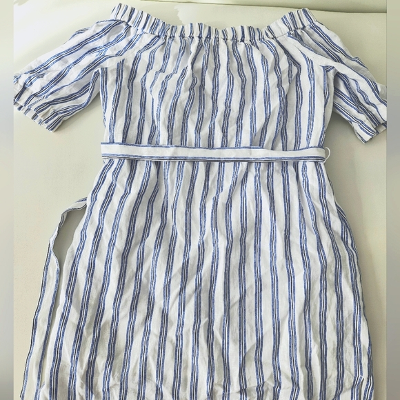 Michael Kors Off the Shoulder Linen Dress, 3/4 Sleeves, Size XS - Picture 3 of 6